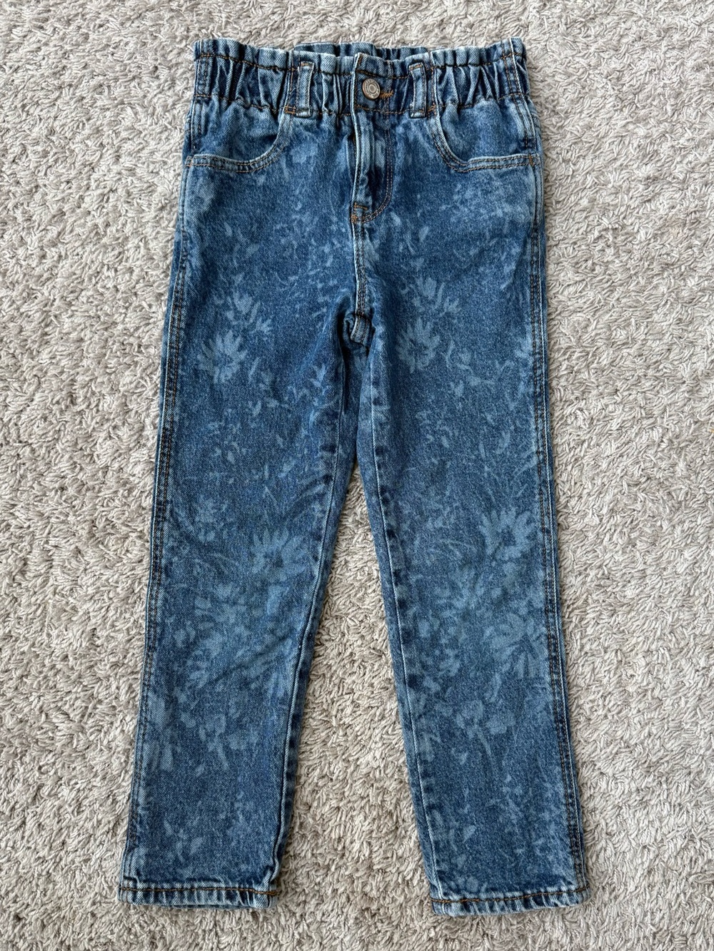 Mother’s Day BOGO Free! GAP Girl’s Floral-Pattern Paper Bag Waist Jeans